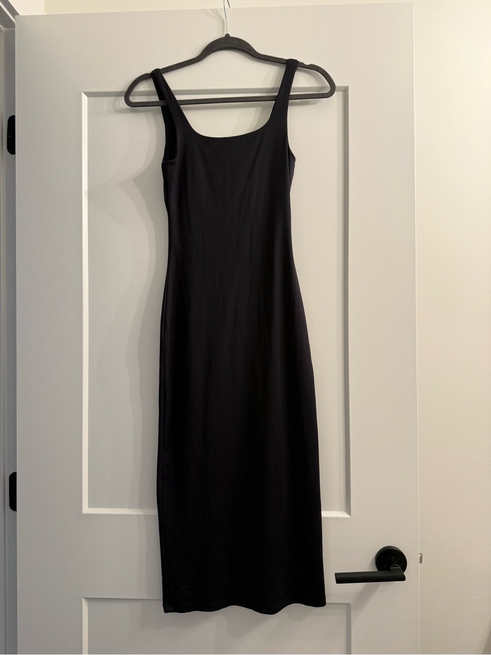 Sleek Black Maxi Tank Dress - Women's